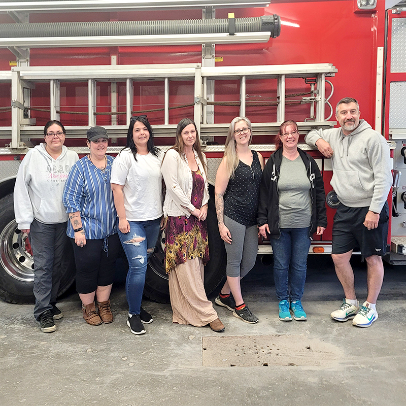 Farm-to-table-44 Posing in front of a firetruck